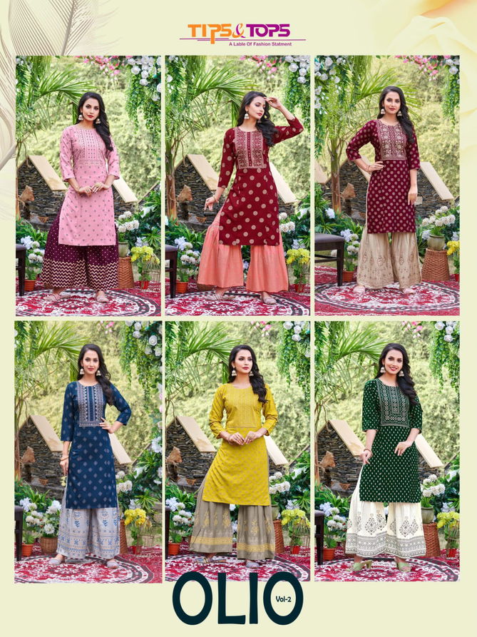 Olio Vol 2 By Tips And Tops Kurti With Bottom Catalog